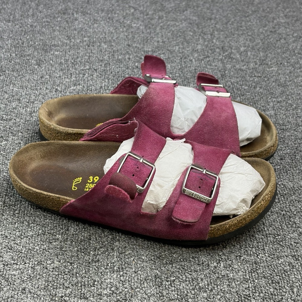 Birkenstock Arizona Festival Fuchsia Pink Suede Leather Sandals EU 39 US 8/8.5